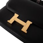 Constance 18 Black Box Calfskin Gold Plated A Stamp - Image 7