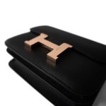 Constance 18 Black Epsom Rose Gold Plated B Stamp - Image 12