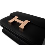 Constance 18 Black Epsom Rose Gold Plated B Stamp - Image 13
