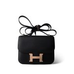 Constance 18 Black Epsom Rose Gold Plated B Stamp - Image 3