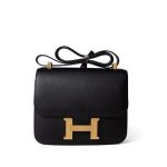 Constance 24 Black Epsom Gold Plated C Stamp