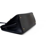 Hermes Vintage Mini Kelly Navy Box Calfskin Leather Shoulder Bag - Image 3