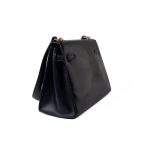 Hermes Vintage Mini Kelly Navy Box Calfskin Leather Shoulder Bag - Image 6