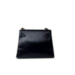 Hermes Vintage Mini Kelly Navy Box Calfskin Leather Shoulder Bag - Image 9