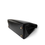 Kelly 32 Black Box Calfskin Gold Plated A Square Stamp - Image 3