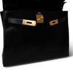 Kelly 32 Black Box Calfskin Gold Plated A Square Stamp - Image 11