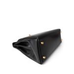 Kelly 32 Black Box Calfskin Gold Plated A Square Stamp - Image 4