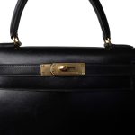 Kelly Sellier 28 Black Box Calfskin Gold Plated X Circle Stamp - Image 13