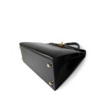 Kelly Sellier 28 Black Box Calfskin Gold Plated X Circle Stamp - Image 9