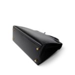 Kelly Sellier 28 Black Box Calfskin Gold Plated X Circle Stamp - Image 5