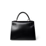 Kelly Sellier 28 Black Box Calfskin Gold Plated X Circle Stamp - Image 9
