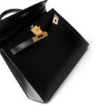 Kelly Sellier 28 Black Box Calfskin Gold Plated X Circle Stamp - Image 10