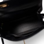 Kelly Sellier 28 Black Box Calfskin Gold Plated X Circle Stamp - Image 4