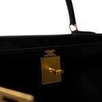 Kelly Sellier 28 Black Box Calfskin Gold Plated X Circle Stamp - Image 3