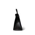 Kelly Sellier 28 Black Box Calfskin Gold Plated Y Circle Stamp - Image 4