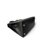 Kelly Sellier 28 Black Box Calfskin Gold Plated Y Circle Stamp - Image 8