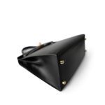 Kelly Sellier 28 Black Box Calfskin Gold Plated Y Circle Stamp - Image 9