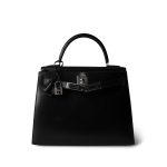Kelly Sellier 28 Black Box Calfskin Palladium Plated [B] Stamp - Image 2