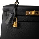 Kelly Sellier 28 Black Epsom Gold Plated C Stamp - Image 12