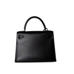 Kelly Sellier 28 Box Calfskin Gold Plated Hardware M Circle Stamp - Image 14