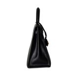 Kelly Sellier 28 Box Calfskin Gold Plated Hardware M Circle Stamp - Image 11