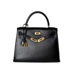 Kelly Sellier 28 Box Calfskin Gold Plated Hardware M Circle Stamp - Image 18