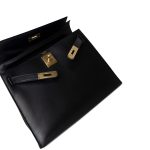 Kelly Sellier 28 Box Calfskin Gold Plated Hardware M Circle Stamp - Image 20
