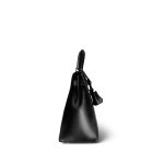 Kelly Sellier 28 Box Calfskin Palladium Plated G Square Stamp - Image 4