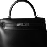 Kelly Sellier 28 Box Calfskin Palladium Plated G Square Stamp - Image 7