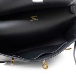 Mini Jypsiere Black Evergrain Calfskin w/ Wooly Strap Gold Plated B Stamp - Image 14