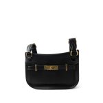 Mini Jypsiere Black Evergrain Calfskin w/ Wooly Strap Gold Plated B Stamp