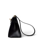 Mini Kelly Sellier 20 Black Box Calfskin Gold Plated P Circle Stamp - Image 4