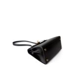 Mini Kelly Sellier 20 Black Box Calfskin Gold Plated P Circle Stamp - Image 12
