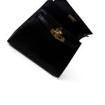 Mini Kelly Sellier 20 Black Box Calfskin Gold Plated P Circle Stamp - Image 15