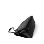 Mini Kelly Sellier 20 Black Box Calfskin Gold Plated P Circle Stamp - Image 11