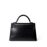 Mini Kelly Sellier Noir Box Calfskin Gold Plated Z Stamp - Image 4