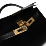 Mini Kelly Sellier Noir Box Calfskin Gold Plated Z Stamp - Image 13