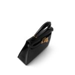 Mini Kelly Sellier Noir Box Calfskin Gold Plated Z Stamp - Image 8