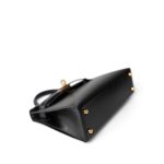 Mini Kelly Sellier Noir Box Calfskin Gold Plated Z Stamp - Image 9