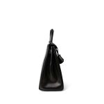 Vintage Kelly Retourne 28 Black Box Calfskin Gold Plated ￼C Square Stamp - Image 11