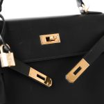 Vintage Kelly Retourne 28 Black Box Calfskin Gold Plated ￼C Square Stamp - Image 10