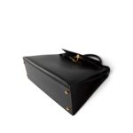 Vintage Kelly Sellier 28 Black Box Calfskin Gold Plated R Circle Stamp - Image 12