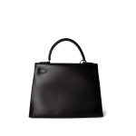 Vintage Kelly Sellier 28 Black Box Calfskin Gold Plated R Circle Stamp - Image 10