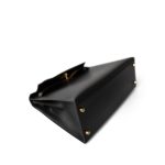 Vintage Kelly Sellier 28 Black Box Calfskin Gold Plated R Circle Stamp - Image 11