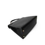 Vintage Kelly Sellier 28 Black Box Calfskin Gold Plated R Circle Stamp - Image 8