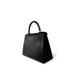 Vintage Kelly Sellier 28 Black Box Calfskin Gold Plated Y Circle Stamp - Image 7