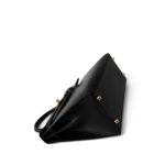 Vintage Kelly Sellier 28 Black Box Calfskin Gold Plated Y Circle Stamp - Image 9