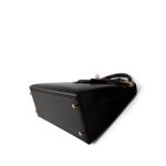 Vintage Kelly Sellier 28 Black Box Calfskin Gold Plated Y Circle Stamp - Image 13