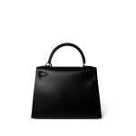 Vintage Kelly Sellier 28 Black Box Calfskin Gold Plated Y Circle Stamp - Image 8