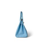 Birkin 30 Bleu Celeste Epsom Palladium Plated O Square Stamp - Image 4